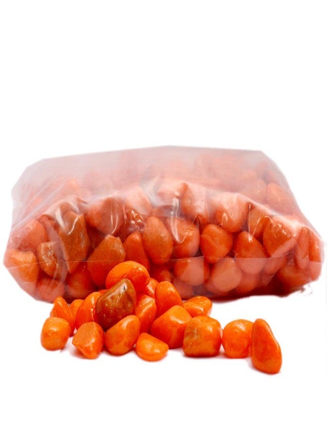 Power Stone Aquascape and Landscape Decoration Tumbled Orange Pebbles Stone (Orange, 4 Kg) - Image 2